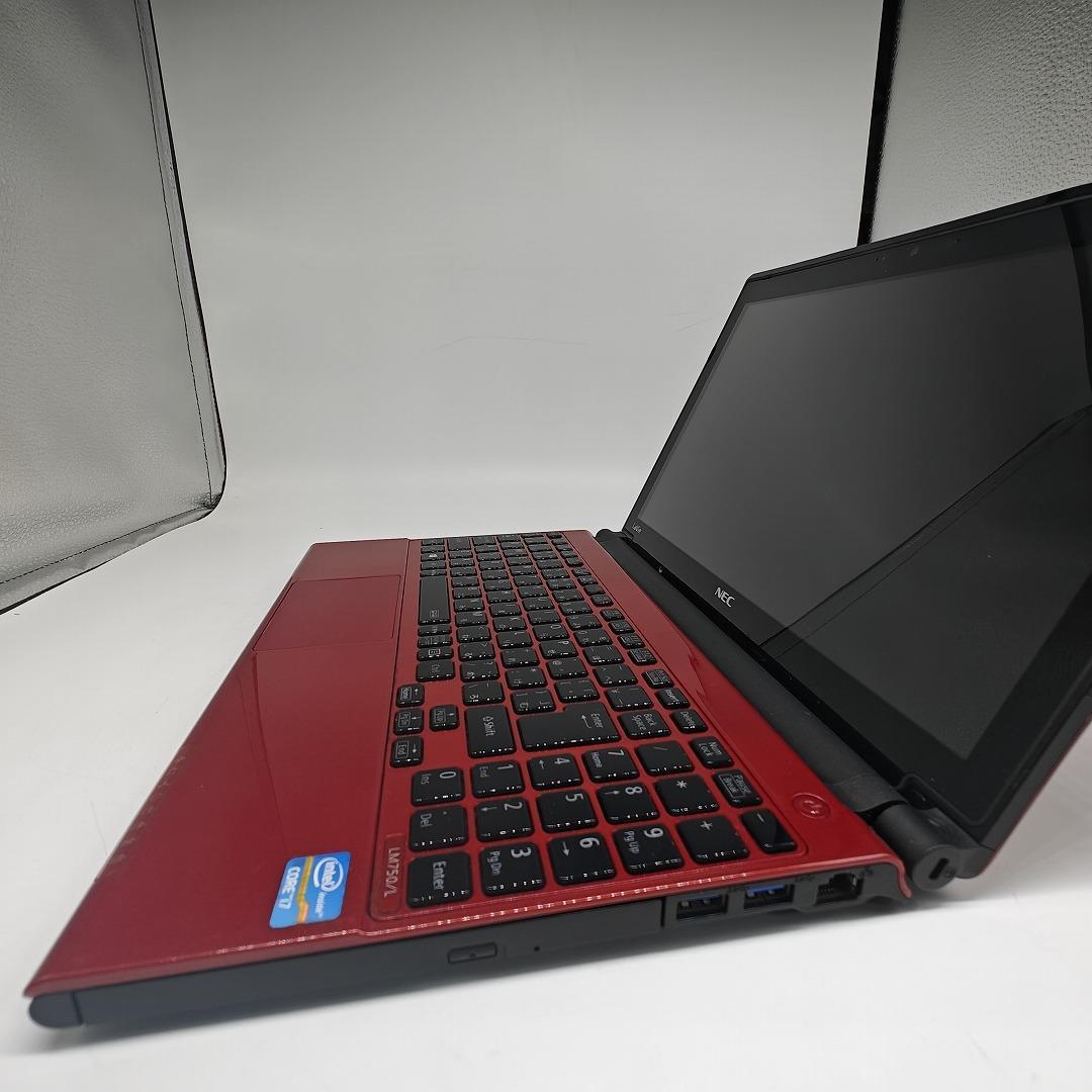 【NEC】LAVIE 高性能i7 SSD256GB 8GB レッド ノートPC