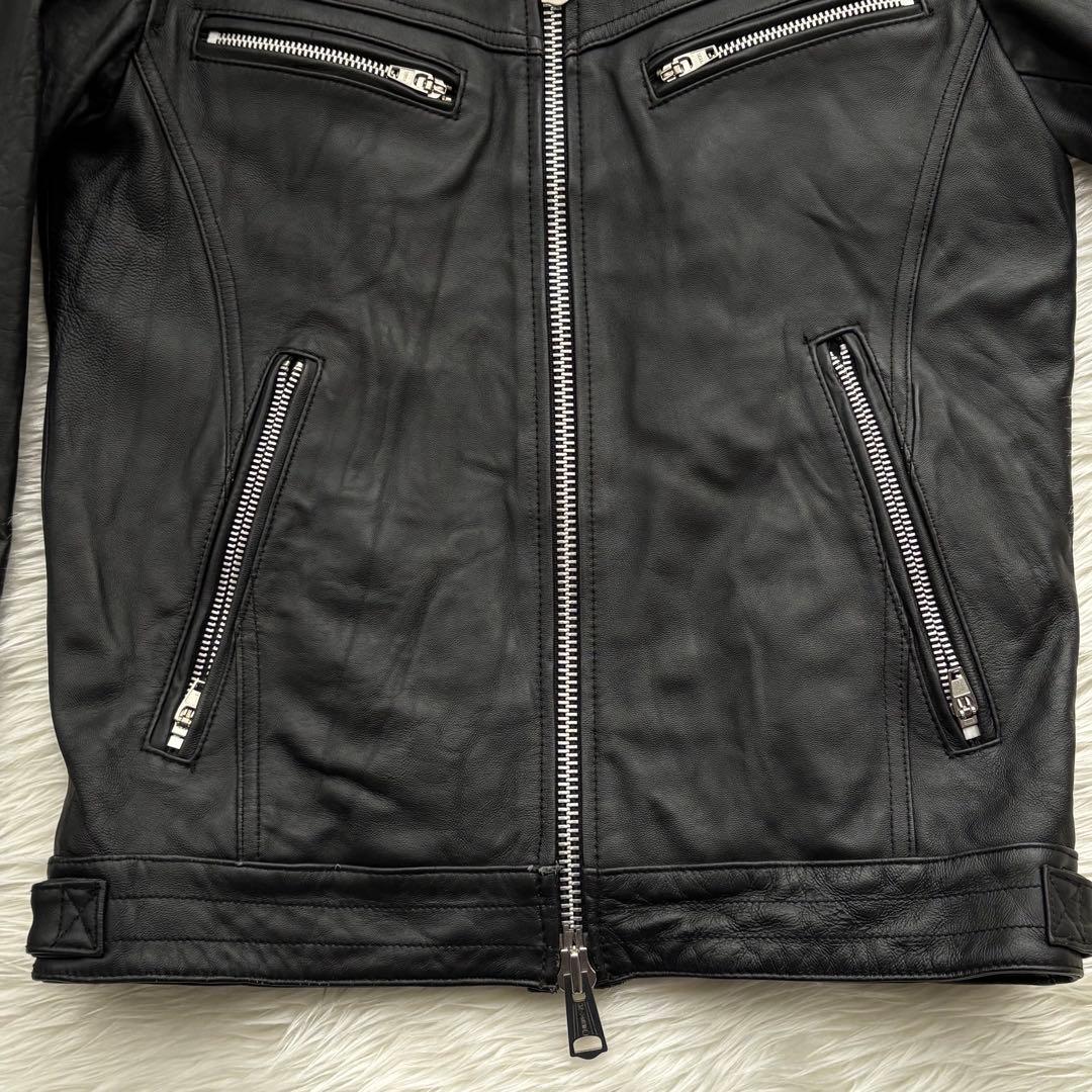 【mさま専用】JACKROSE 羊革 レザージャケット シングルライダース