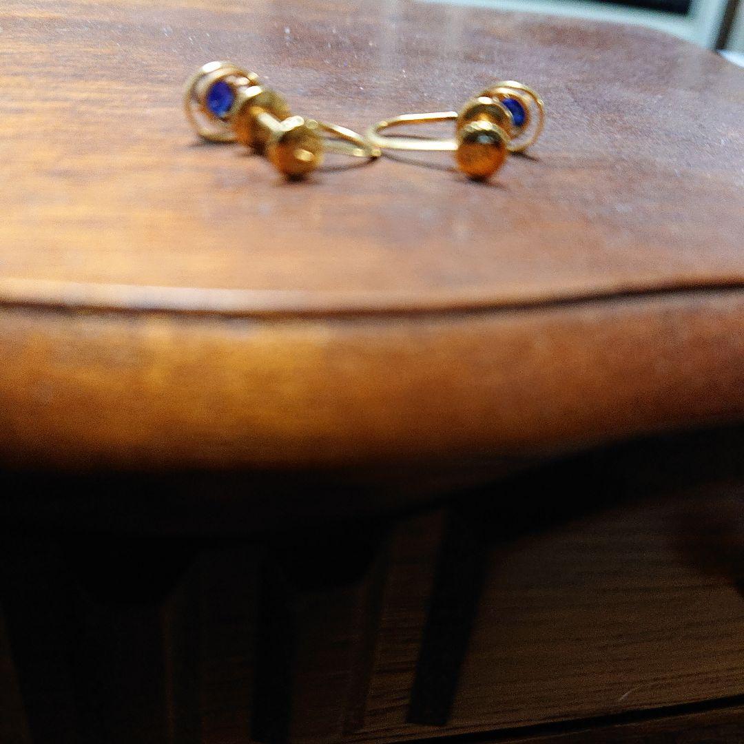 18金 サァファイア イヤリング