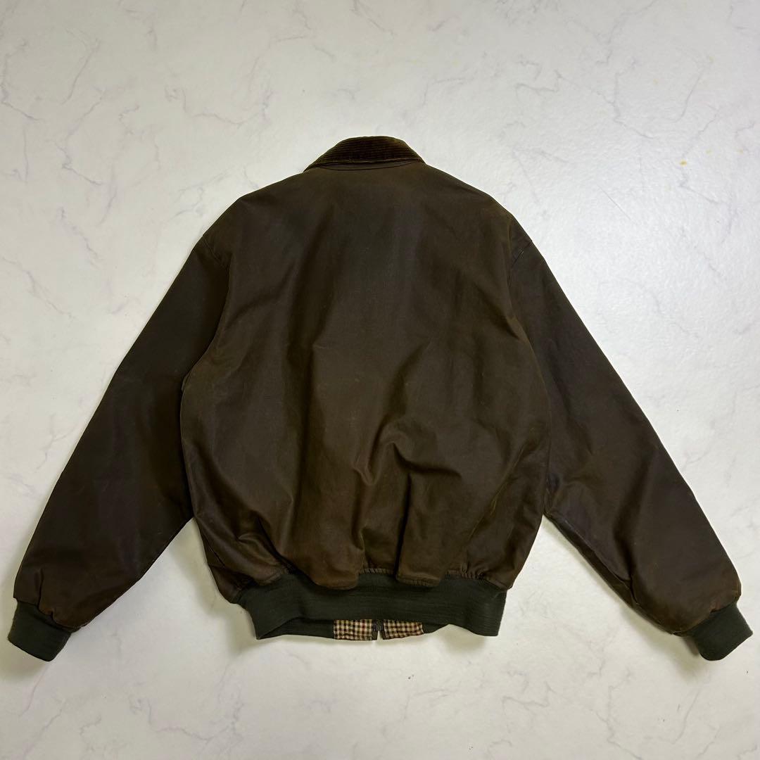 【USA製】ポロラルフローレン オイルド スイングトップ コーデュロイ襟 M