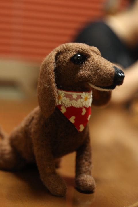 羊毛フェルト　ミニチュアダックス