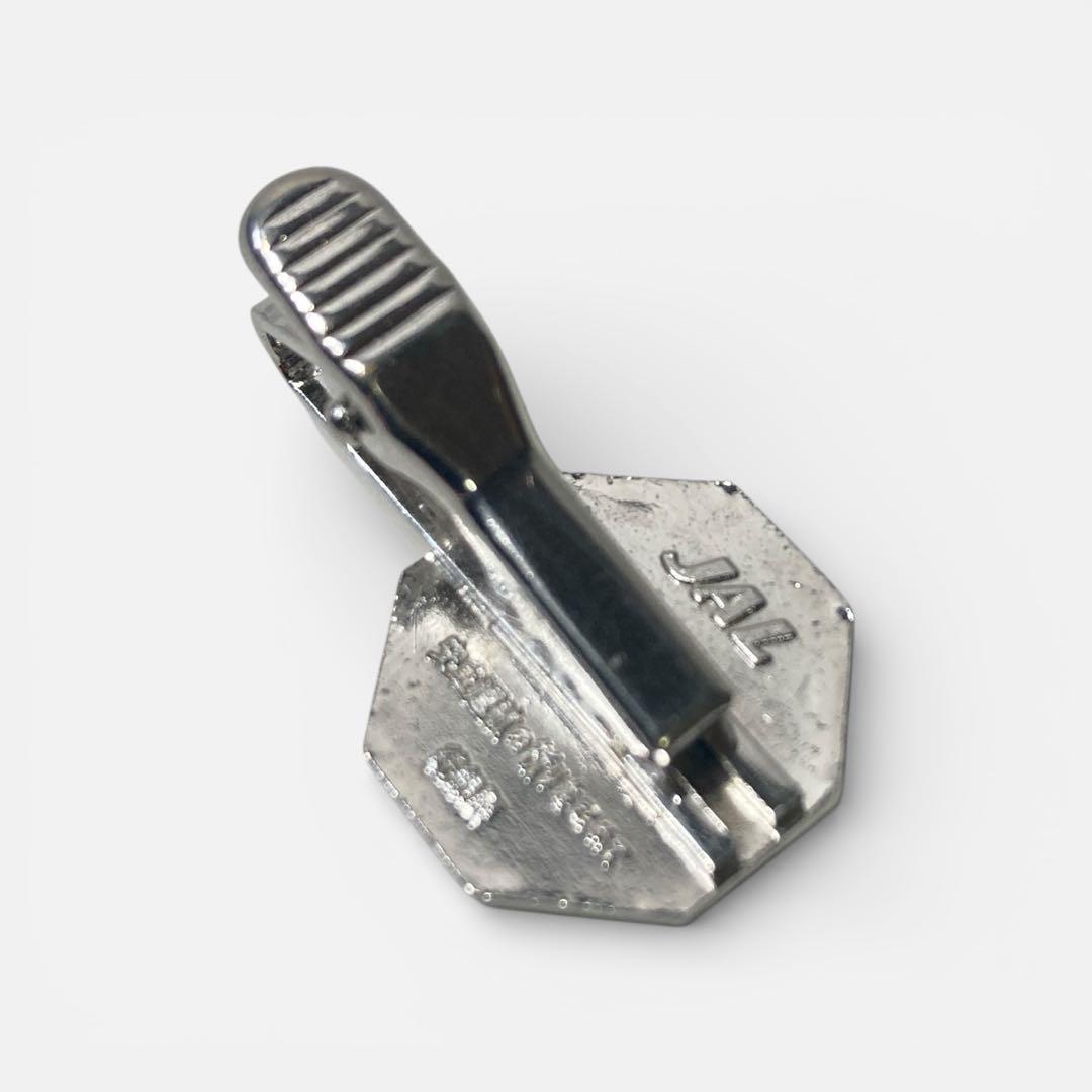 日本航空【JAL】純銀製「安全運航に祈りをこめて」ネクタイピン［希少］