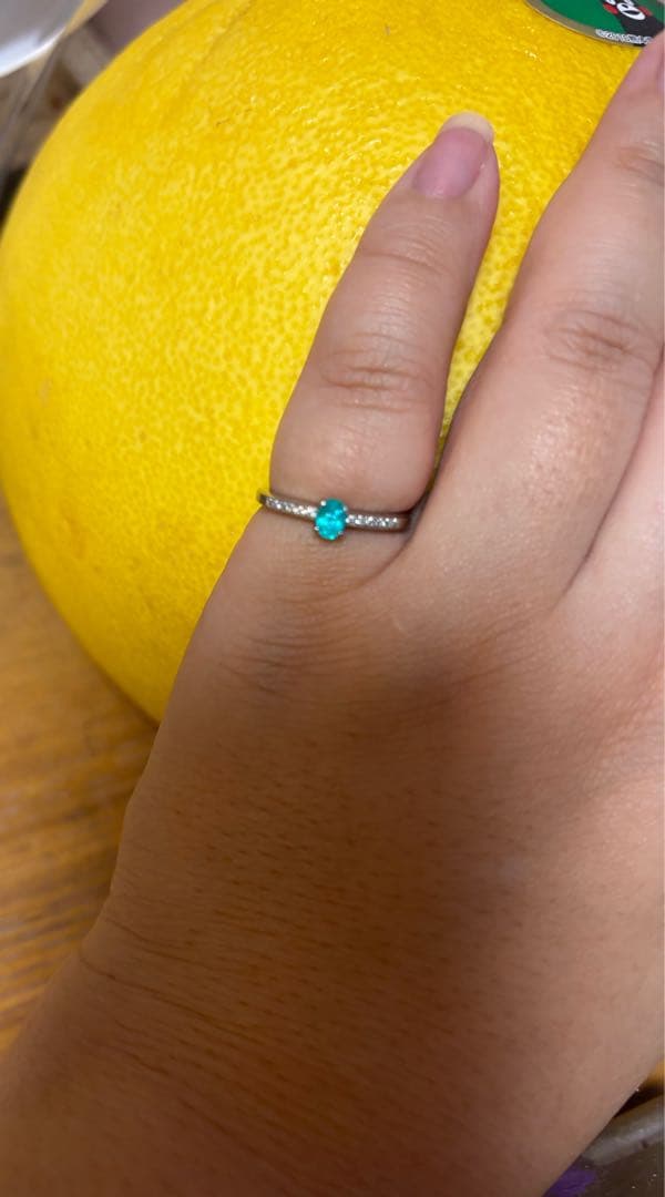 ブラジル産　パライバトルマリン　ダイヤモンド　リング　銀座ベルエトワール