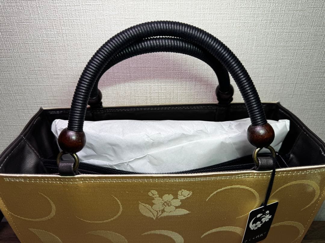 【未使用品】さくら桟敷　月ごよみバッグ　和装用バッグ　正絹帯地仕上