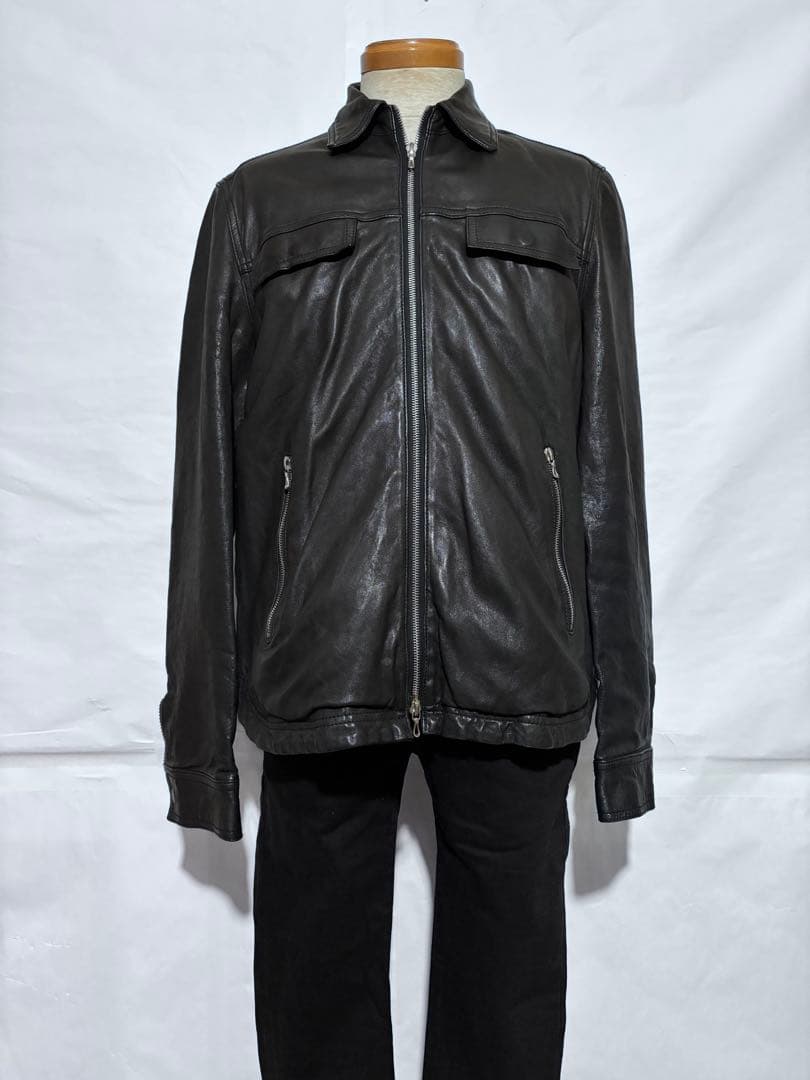 TOMORROWLAND 黒 レザージャケット 羊革　スイス製riri WZIP