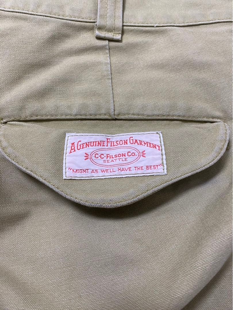 美品　古着　90's FILSON チノパン　34インチ　タロンジップ