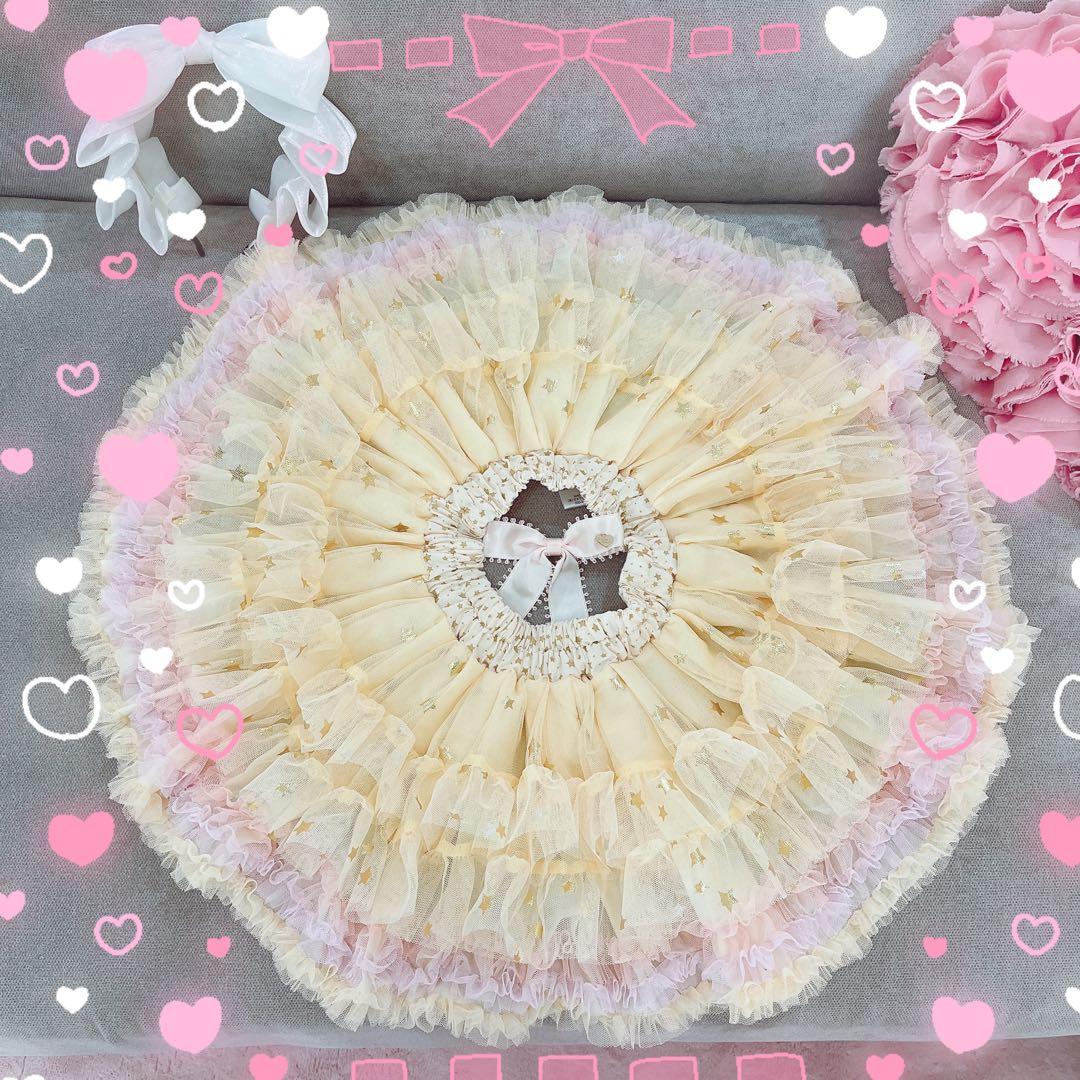 パンパンチュチュ❤️メゾピアノ❤️ワンピ❤️ピンク❤️スカート❤️ミニー❤️チュール❤️ピンク