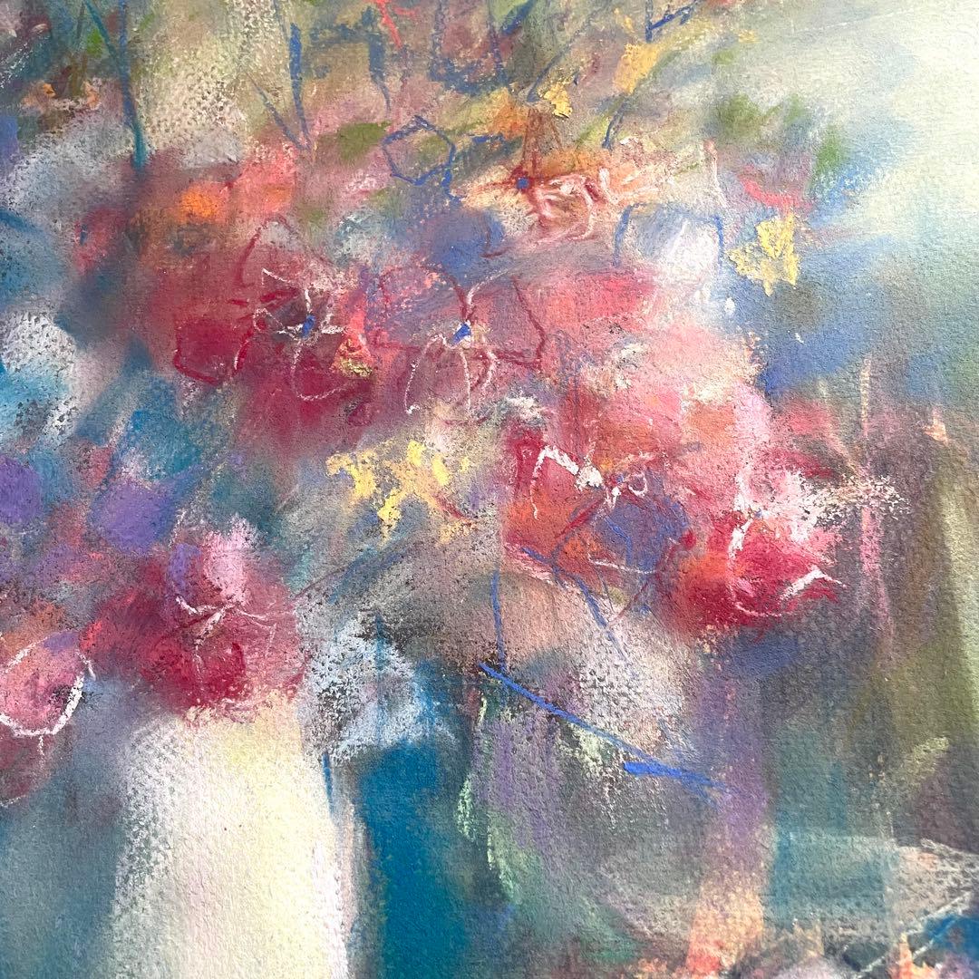 パステル画/色褪せない花束の贈り物/癒し/ヒーリング/パワースポット/