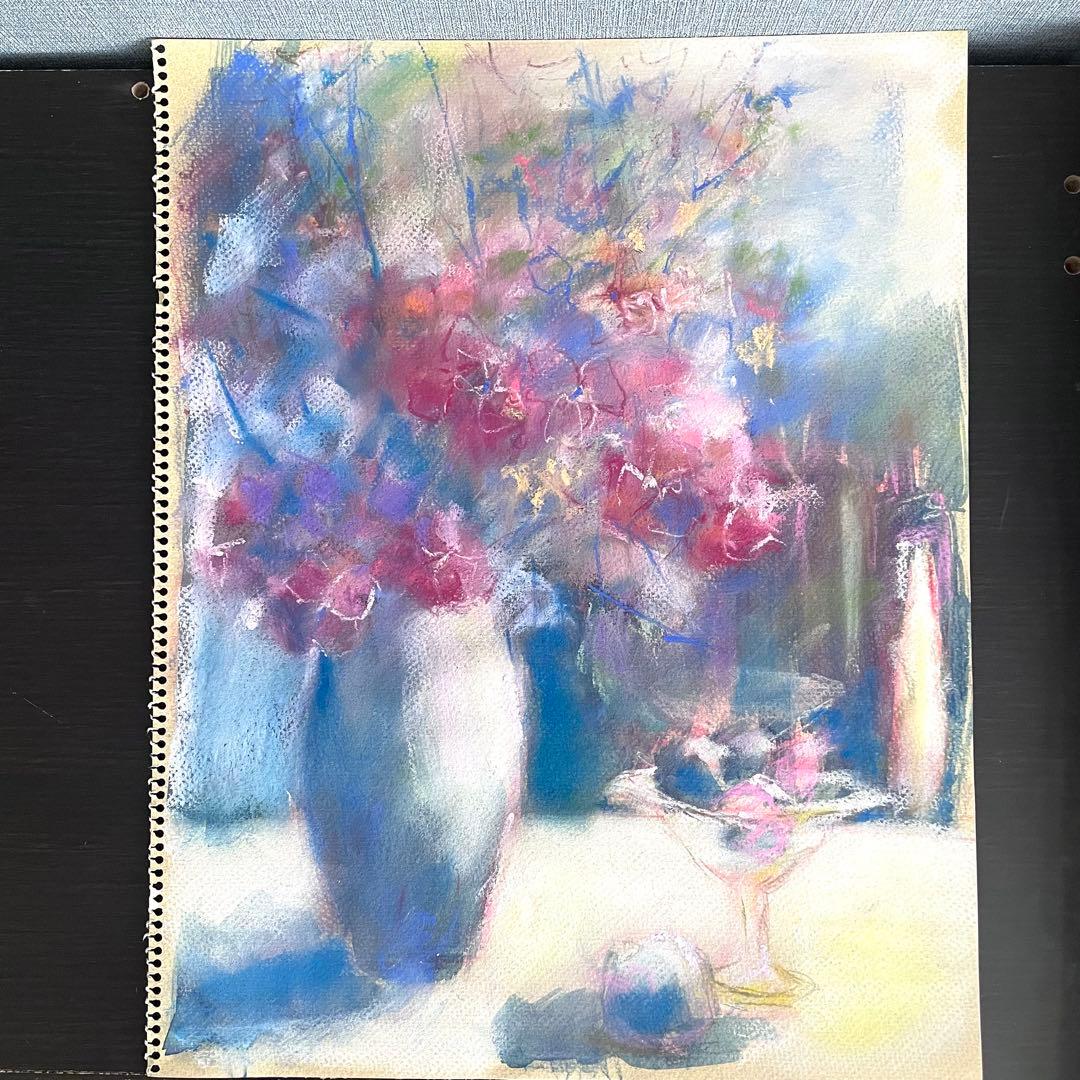 パステル画/色褪せない花束の贈り物/癒し/ヒーリング/パワースポット/