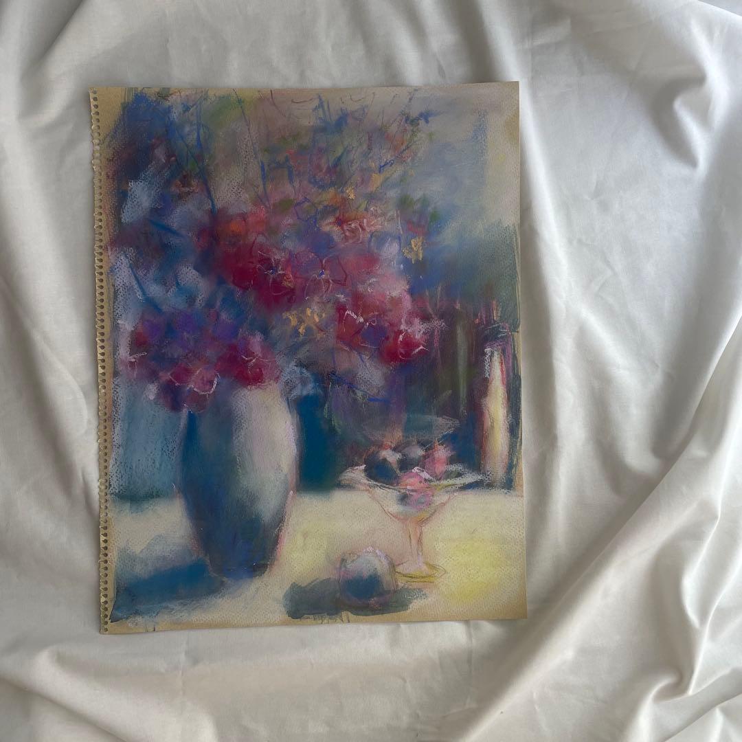 パステル画/色褪せない花束の贈り物/癒し/ヒーリング/パワースポット/