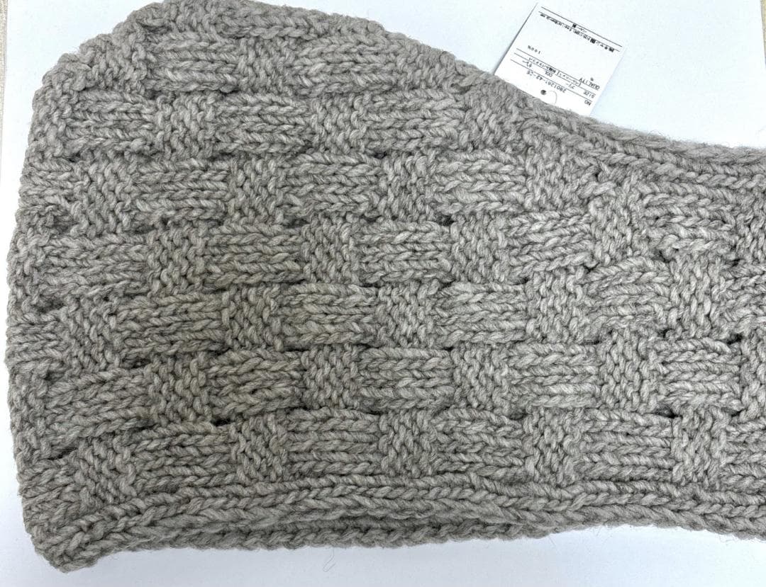 【未使用・ツハル】ペルーニット❀柄編みバラクラバ❀グレー❀TSUHARU