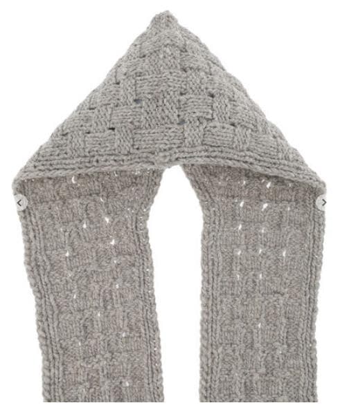 【未使用・ツハル】ペルーニット❀柄編みバラクラバ❀グレー❀TSUHARU