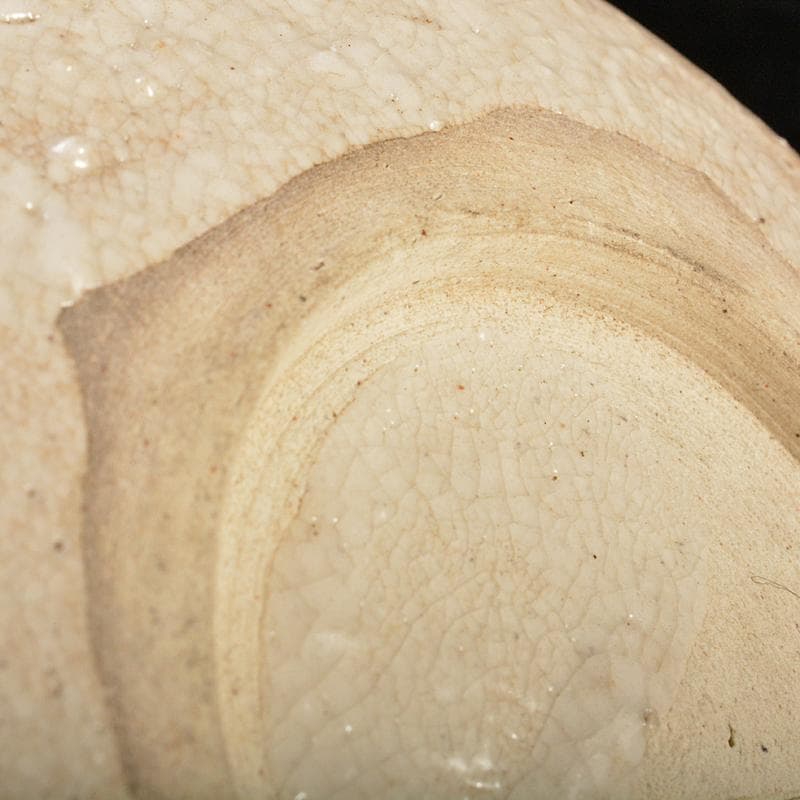 和食器　志野焼　絵志野　大橋秋二作　松文　銘々皿　五客　共箱　V　R7415