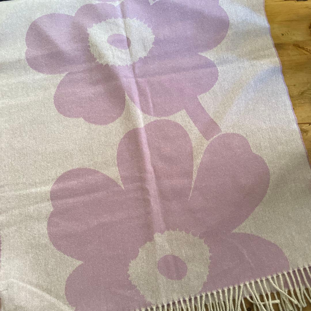 marimekko マフラー ストール ウニッコ ピンクラベンダー マリメッコ