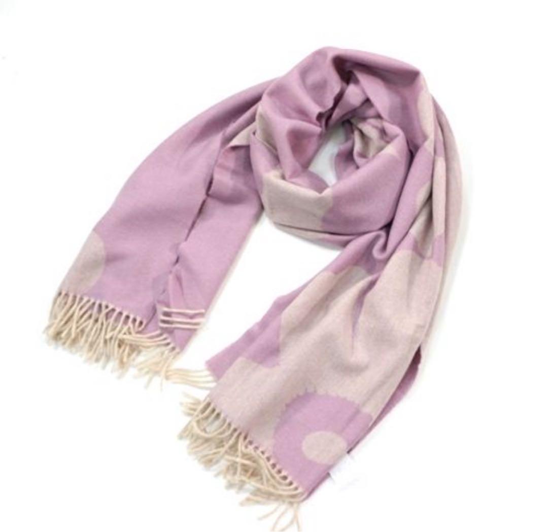 marimekko マフラー ストール ウニッコ ピンクラベンダー マリメッコ