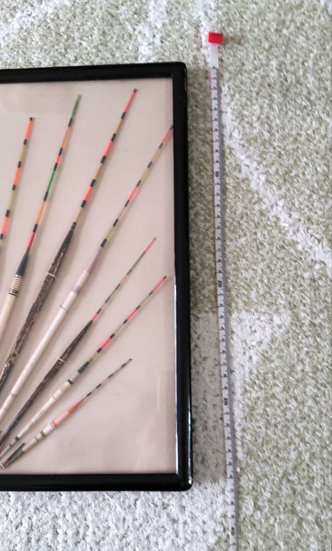 飾り額(へら浮子)額縁(へら浮子についての 説明文付き)