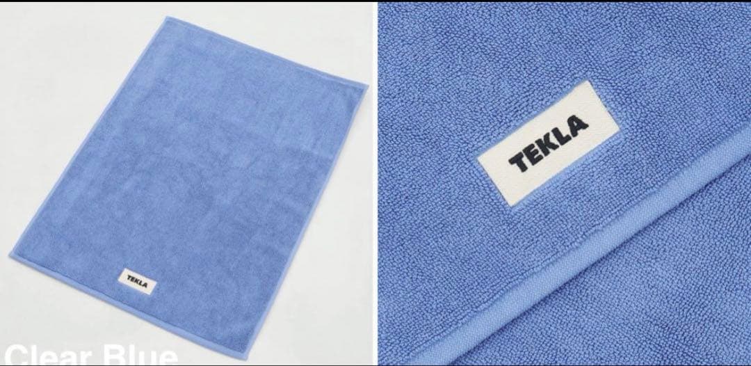【未使用】TEKLA バスマット 70x50cm クリアブルー