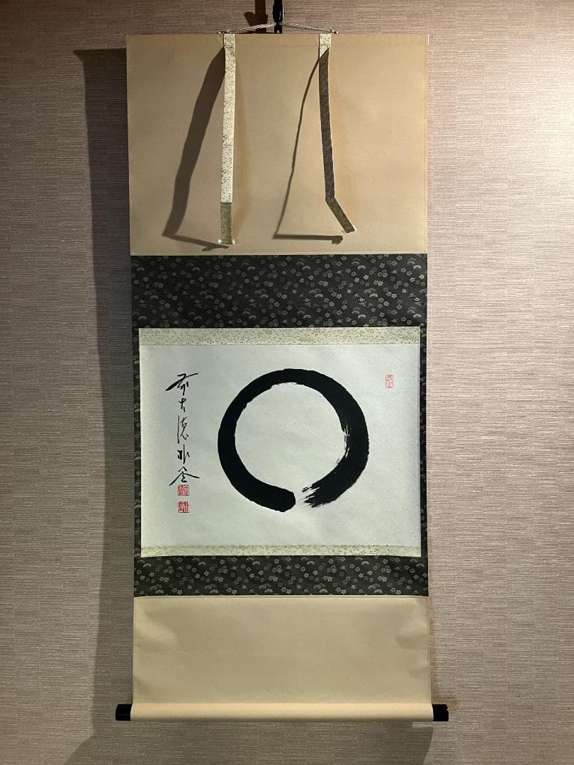 朴堂　茶掛軸　円相　横　茶道具