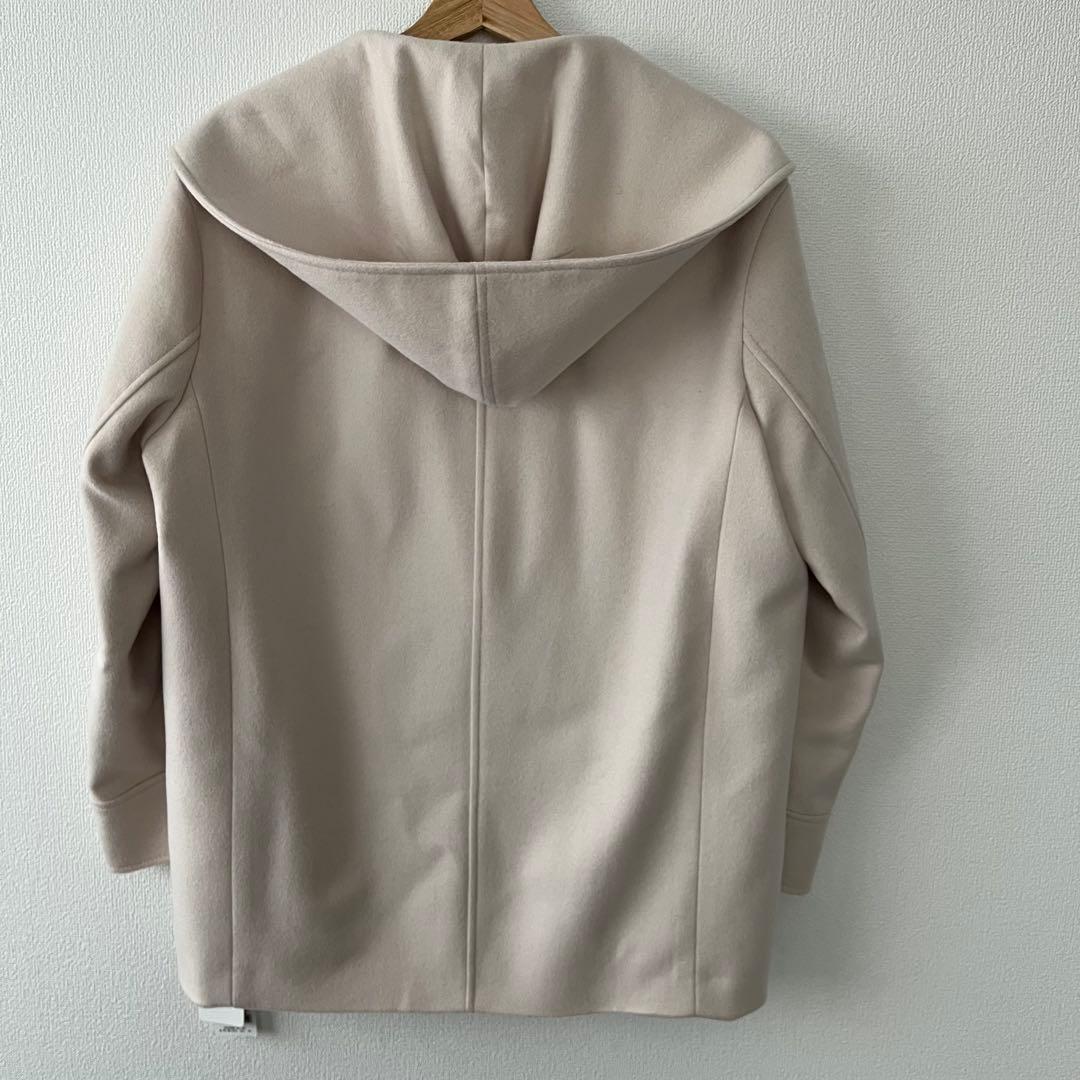 タグ付き！23区　ウールカシミヤビーバー フード付ショートコート　Lサイズ