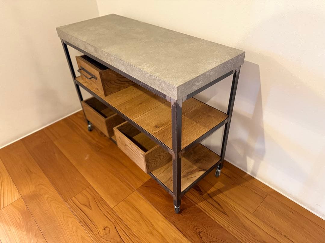 ※値下げ※【展示品】インダストリアルスタイルのラック　キッチンワゴン