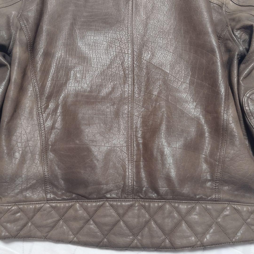 A.J.S 英国ライダースジャケット レザージャケットブラウン イギリス 茶色