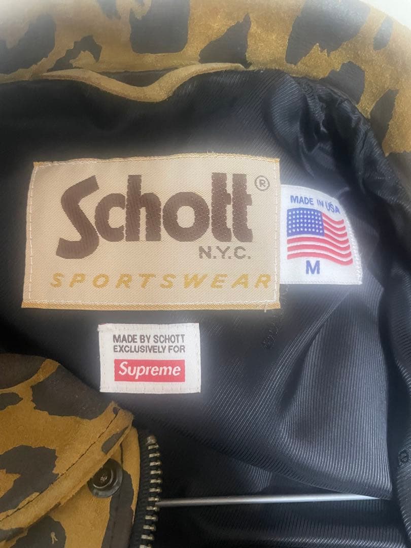 タ*カ様 Supreme×Schott Leopard leather Jack