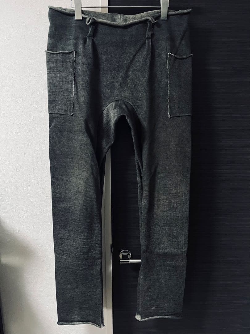 ware ヘビージャージ サルエルパンツ 墨染めheavy jersey ma+