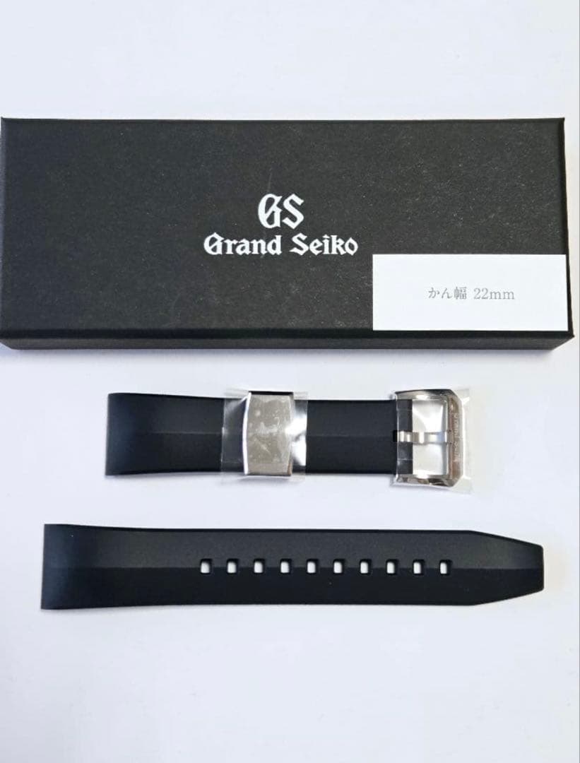 GrandSeikoグランドセイコー　純正ラバーストラップBlack22㎜