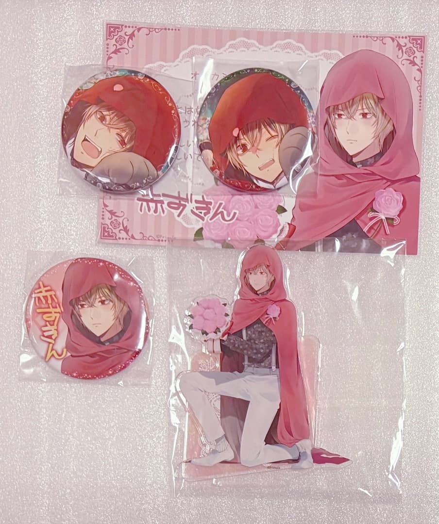 大正×対称アリス　アクスタ　缶バッジ　メセカ　　赤ずきん　5点セット