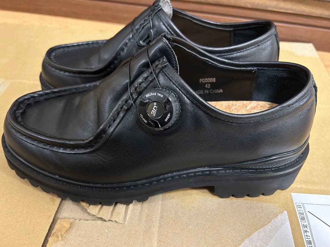 靴 (42)PG Steven Alan KNOCK BLACK LEATHER