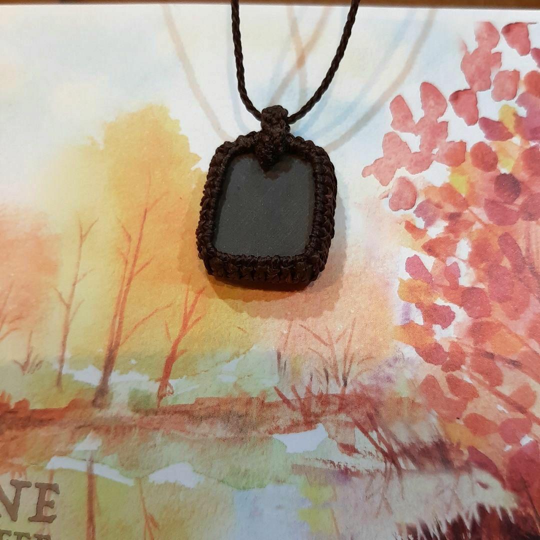 バイキンマン様　アンモライト　マクラメ　ネックレス　ペンダント