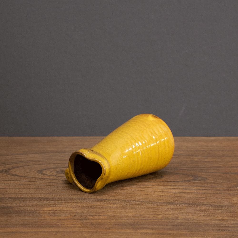 布志名焼 ピッチャー 高さ14.9cm 民芸 昭和レトロ （黄7）