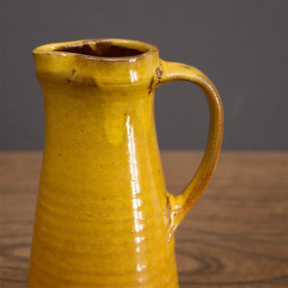 布志名焼 ピッチャー 高さ14.9cm 民芸 昭和レトロ （黄7）