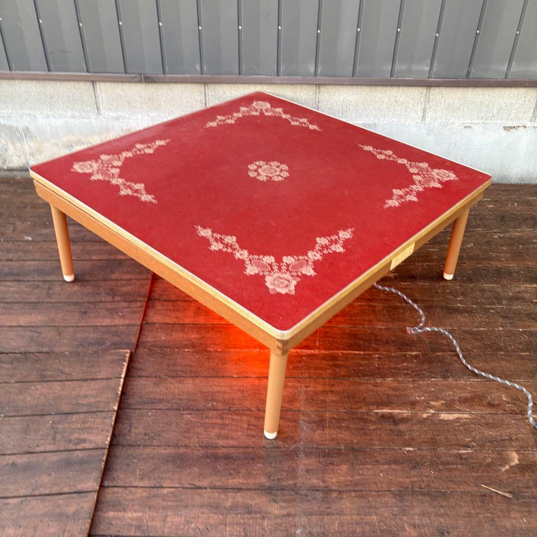 C4 昭和レトロ 花柄やぐらこたつ 小泉産業 リバーシブル天板 動作確認済み