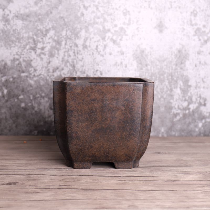 宜興紫砂鉢 四方抽角鉢 盆栽鉢 植木鉢 小品盆栽鉢 大品盆栽鉢