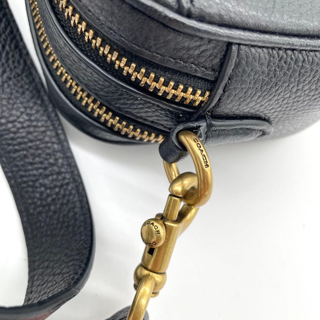 【極美品】コーチ　ウィロウ　カメラバッグ　ターンロック　レザー　ブラック