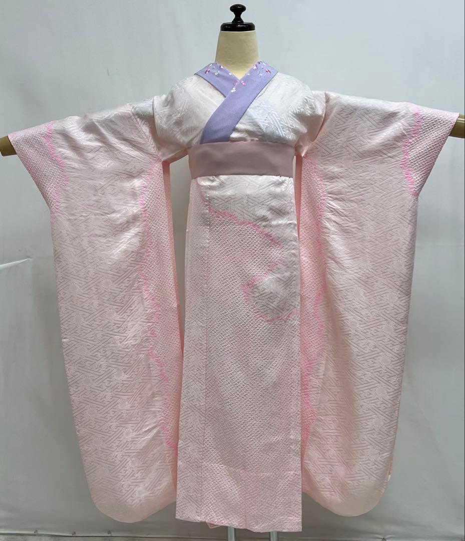 振り袖　フルセット　別誂絞り長襦袢付　赤　黒　ツートーン　成人式　 580