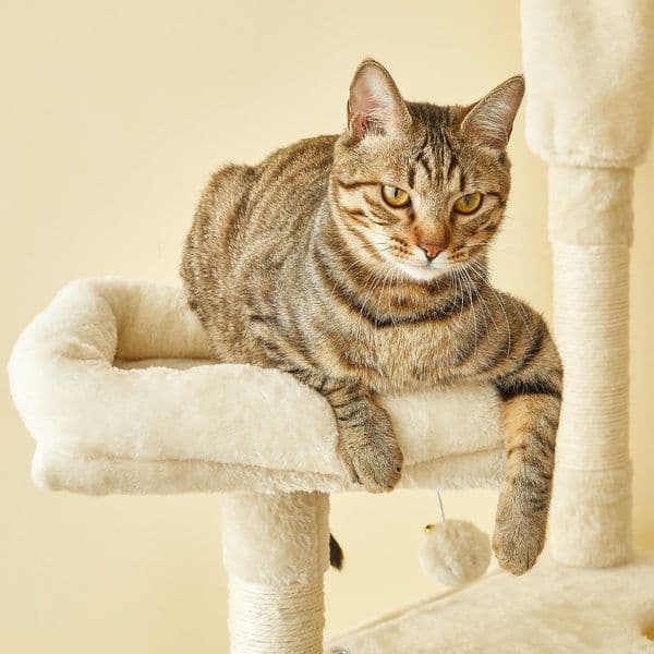 MWPO グレー キャットタワー 高さ217-238cm