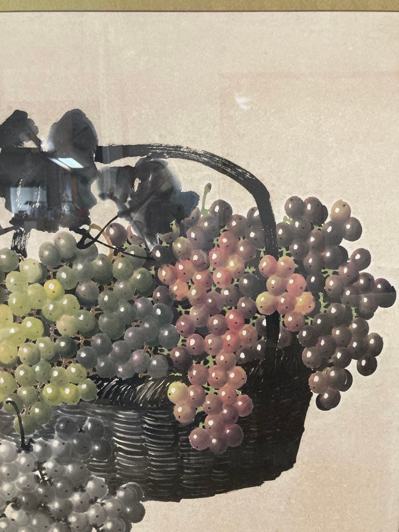 絵画 蘇葆楨 墨葡萄 水墨画 額装 中国美術 骨董品 美術品