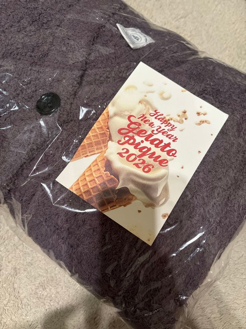 新品 ジェラートピケ 2026 (B)福袋 もこもこ上下セット　靴下付き