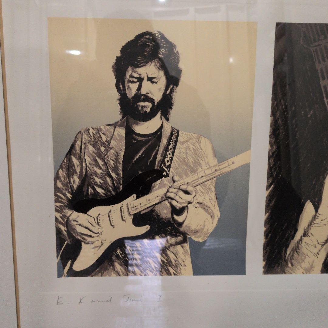 ロンウッド リトグラフ ローリングストーンズ エリッククラプトン 直筆 サイン