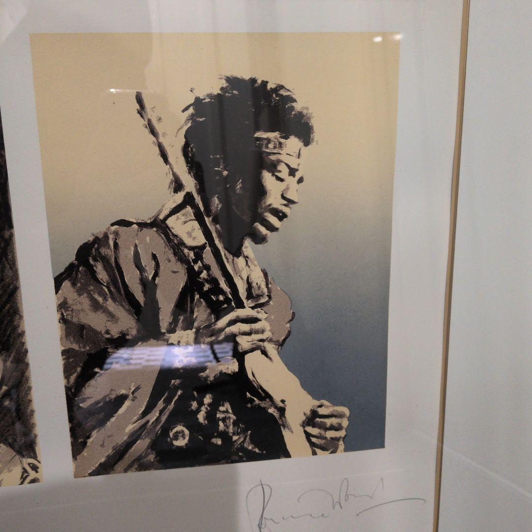 ロンウッド リトグラフ ローリングストーンズ エリッククラプトン 直筆 サイン