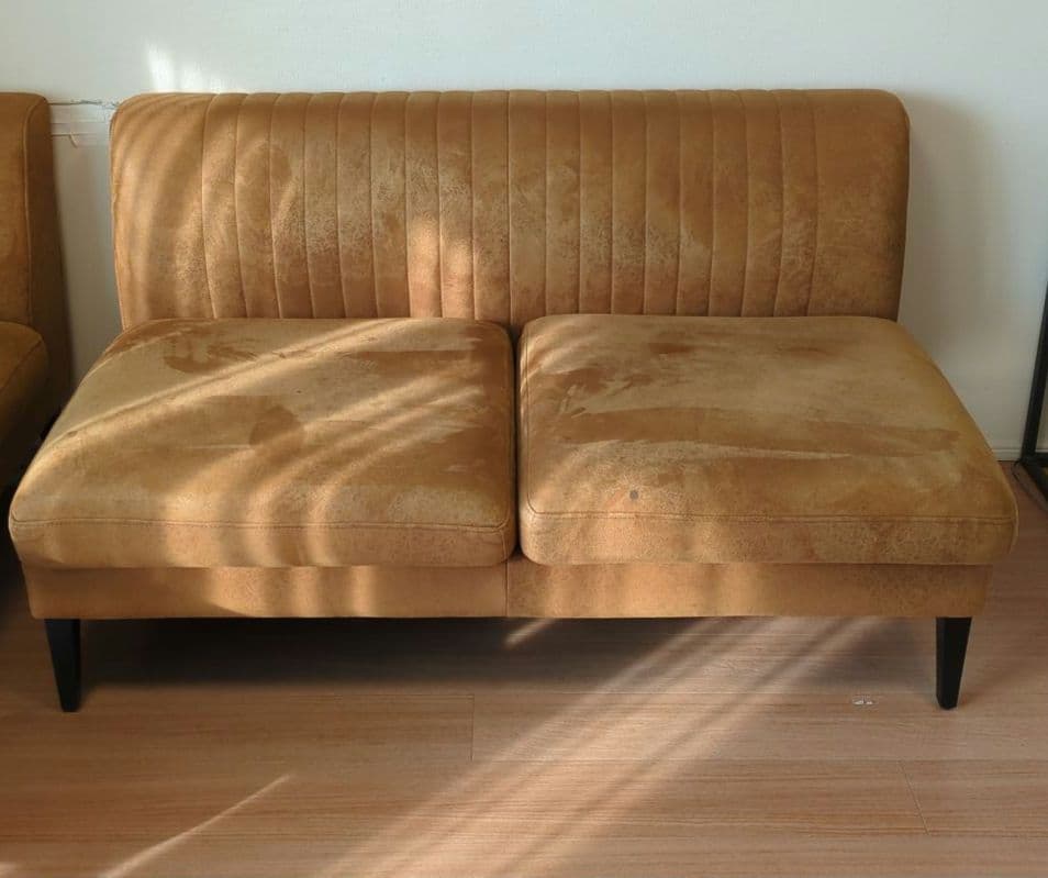 クラッシュゲート グレス 2人掛けソファ 肘なし（レザーテックス）