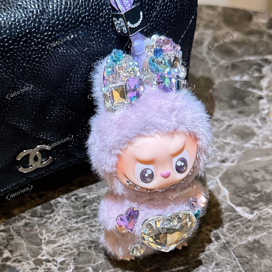 PIN FOR LOVE M スワロフスキー　ラブブ　イニシャル　ミニラブブ