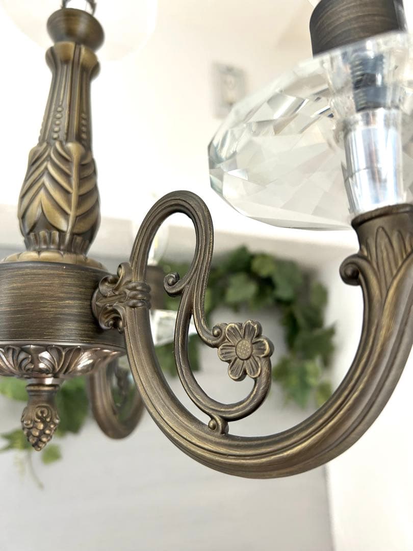 (真鍮)シャンデリア 3灯 クラシックデザイン(handle)