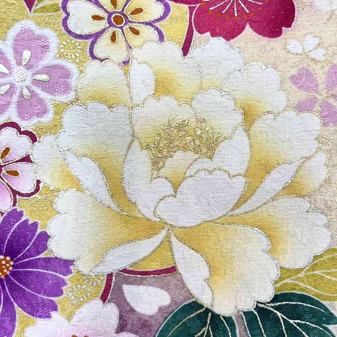 【お得品】 振袖セット 成人式 正絹 振袖 花柄 桜 赤 S87 ●