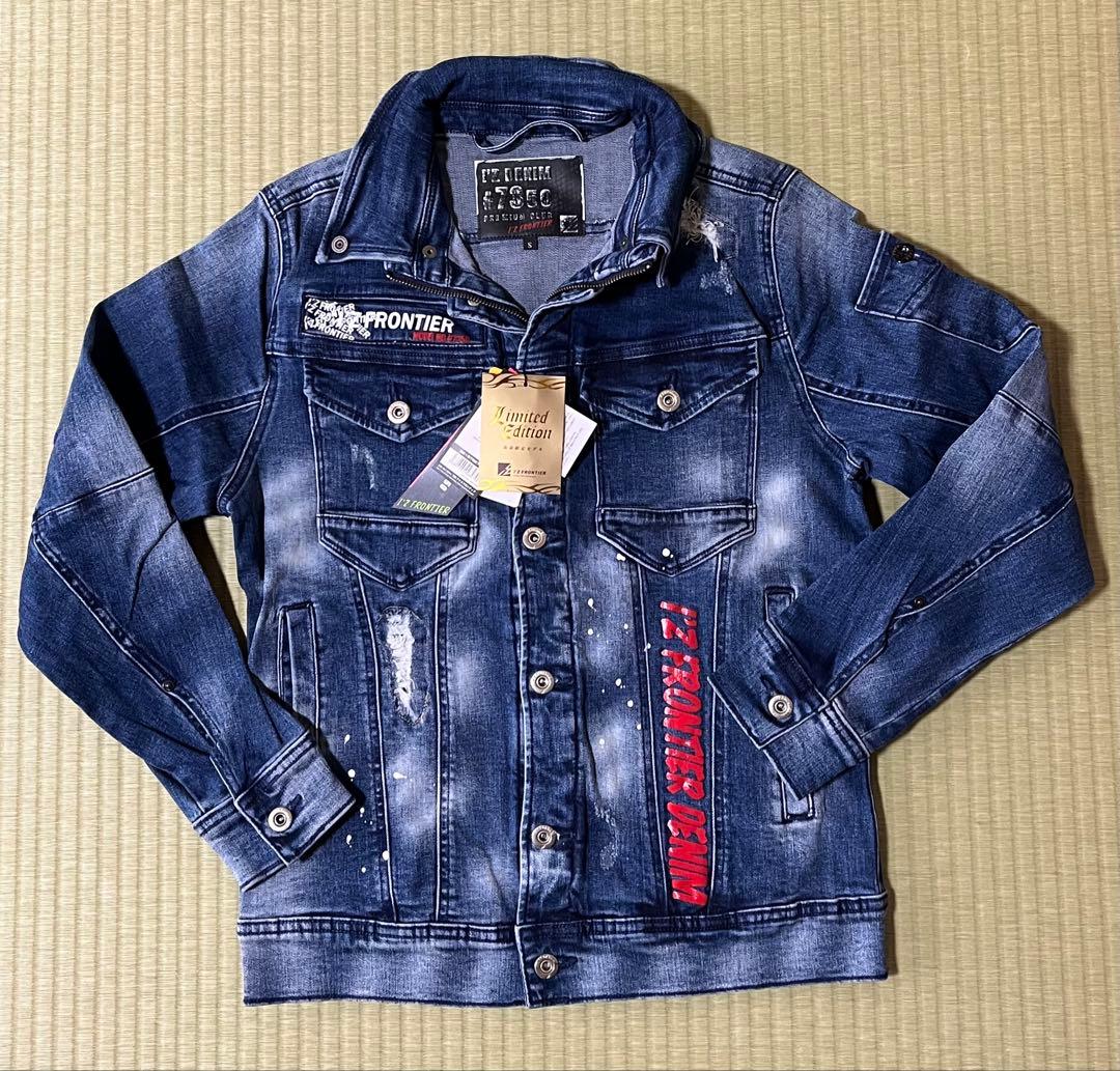 アイズフロンティア７３５０ＳデニムＧ　Ｓ寸カーゴパンツ７３cm上下組インディゴ