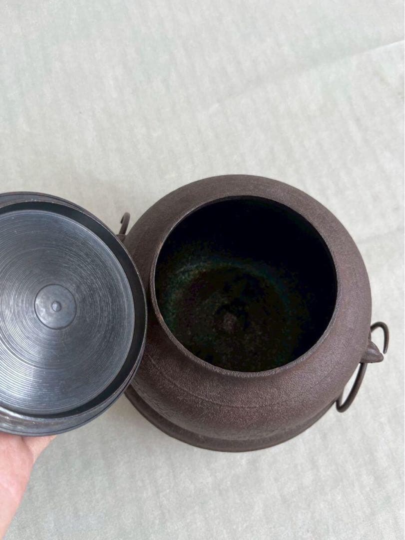 茶道具 風炉釜 茶釜 鉄釜 工芸品 鉄瓶 茶釜 古道具 鉄製
