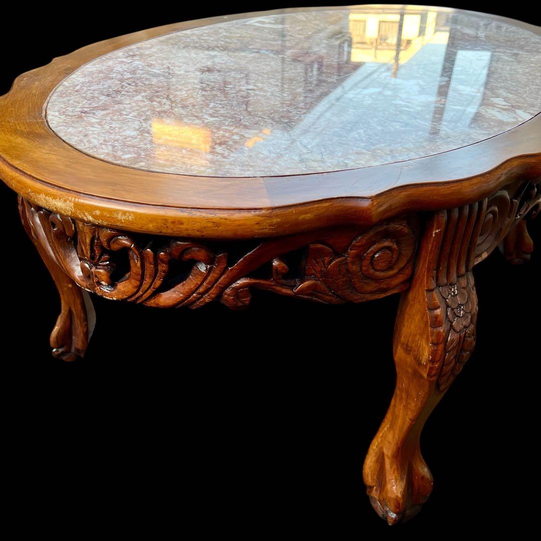 ‼️専用❣️イタリア製 アンティーク 大理石 センターテーブル ロココ　彫刻 猫脚