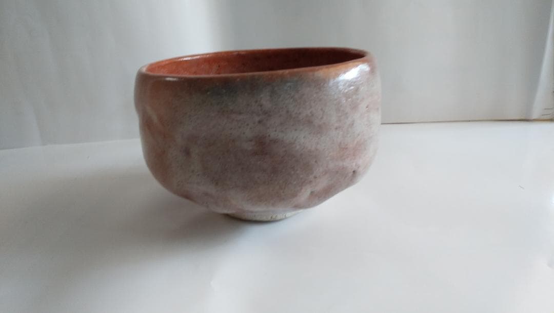 赤茶碗 加藤竹宝 茶道具  抹茶碗 茶碗 共箱 茶道具 美品 です。